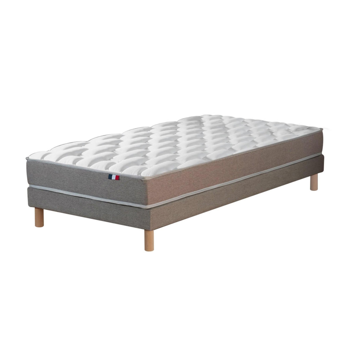 IDLITERIE Ensemble matelas mémoire de forme et mousse HR ZENITH avec sommier - confort français