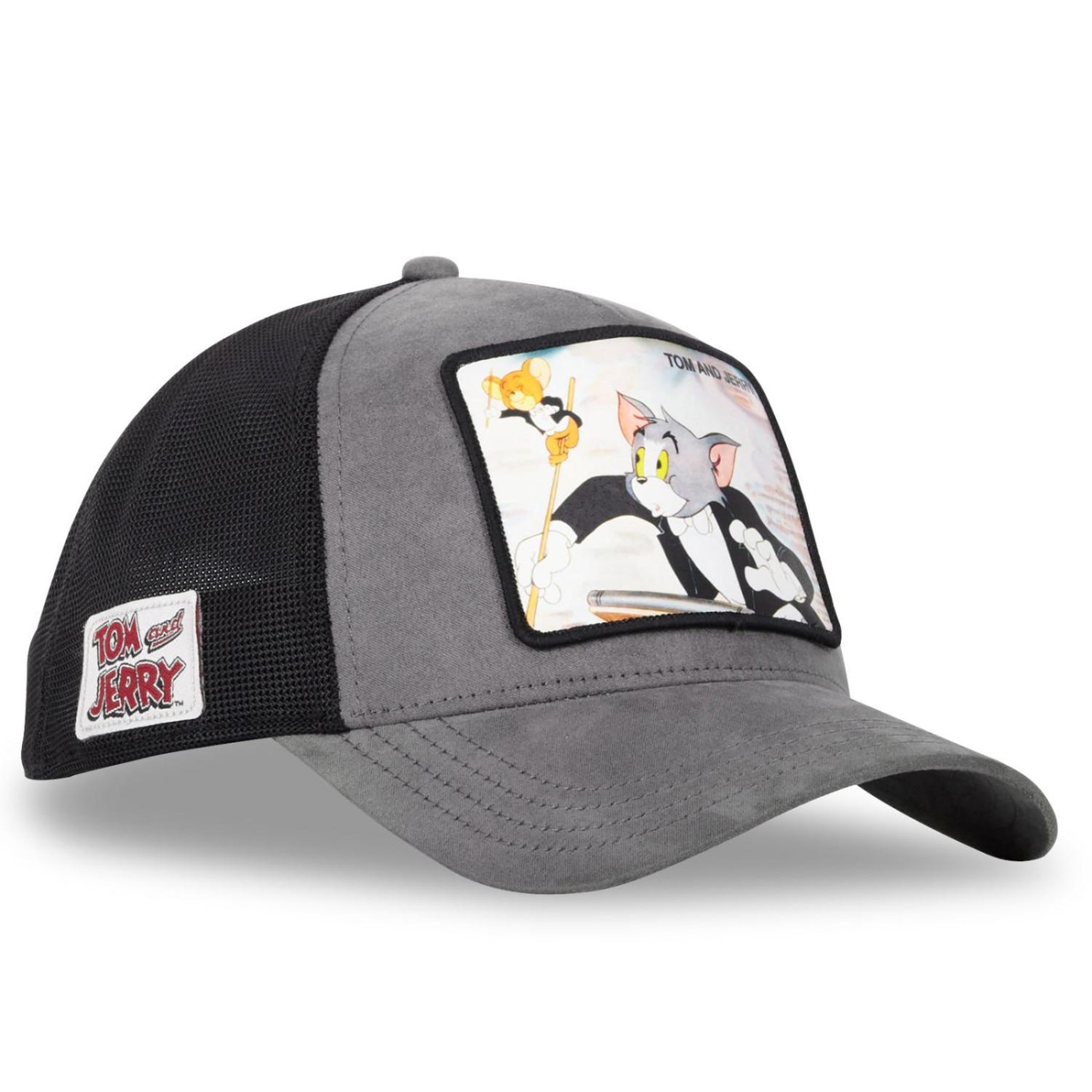 Voir la diapositive 4 : CAPSLAB Casquette trucker avec filet finitions premium tom et jerry