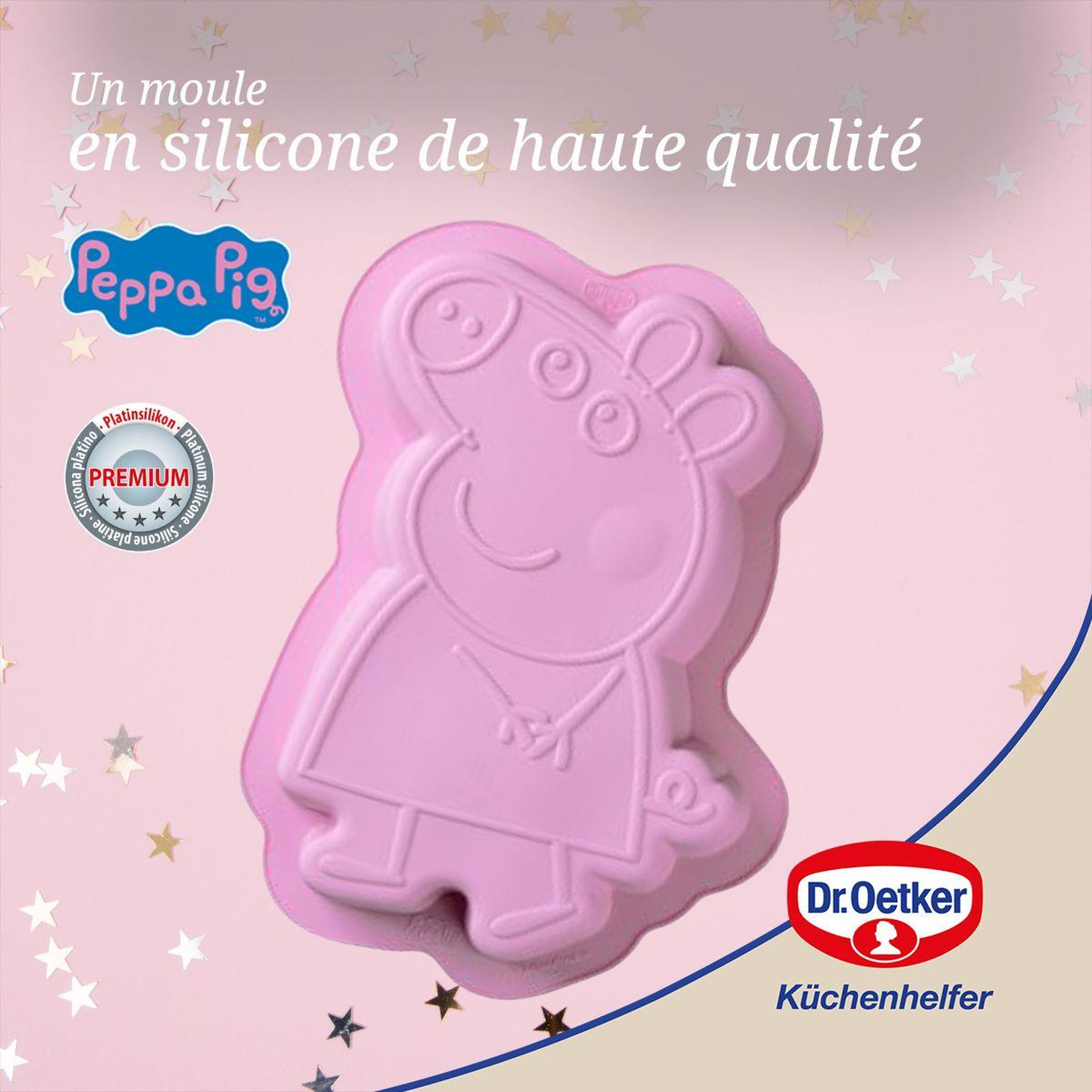 Voir la diapositive 5 : DR.OETKER Moule à gâteau silicone 27 x 20 cm dr. Oetker peppa pig