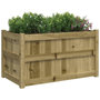 Voir la diapositive 4 : VIDAXL Jardiniere d'exterieur 90x50x50 cm bois de pin impregne