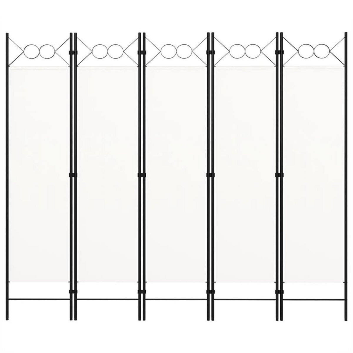VIDAXL Cloison de separation 5 panneaux Blanc 200x180 cm