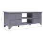 Voir la diapositive 6 : VIDAXL Meuble TV Gris 115x30x40 cm Bois de Paulownia