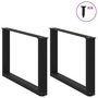 Voir la diapositive 3 : VIDAXL Pieds de table basse forme de U 2 pcs noir 70x(42-43) cm acier