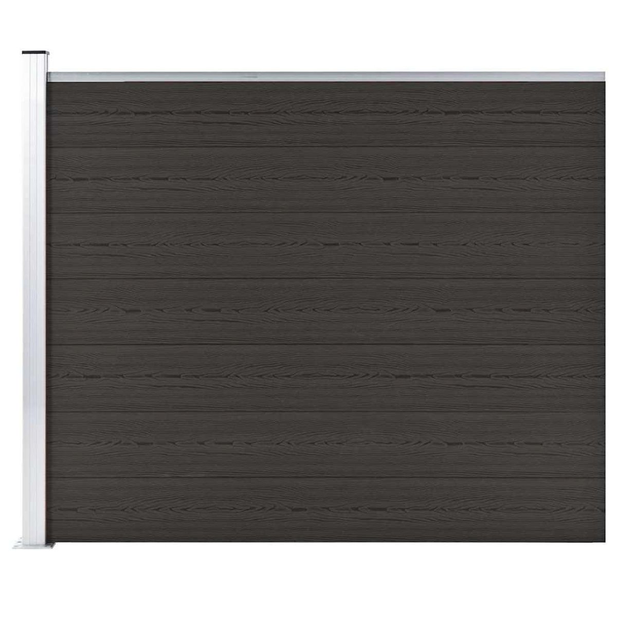 VIDAXL Panneau de cloture WPC 175x146 cm Noir