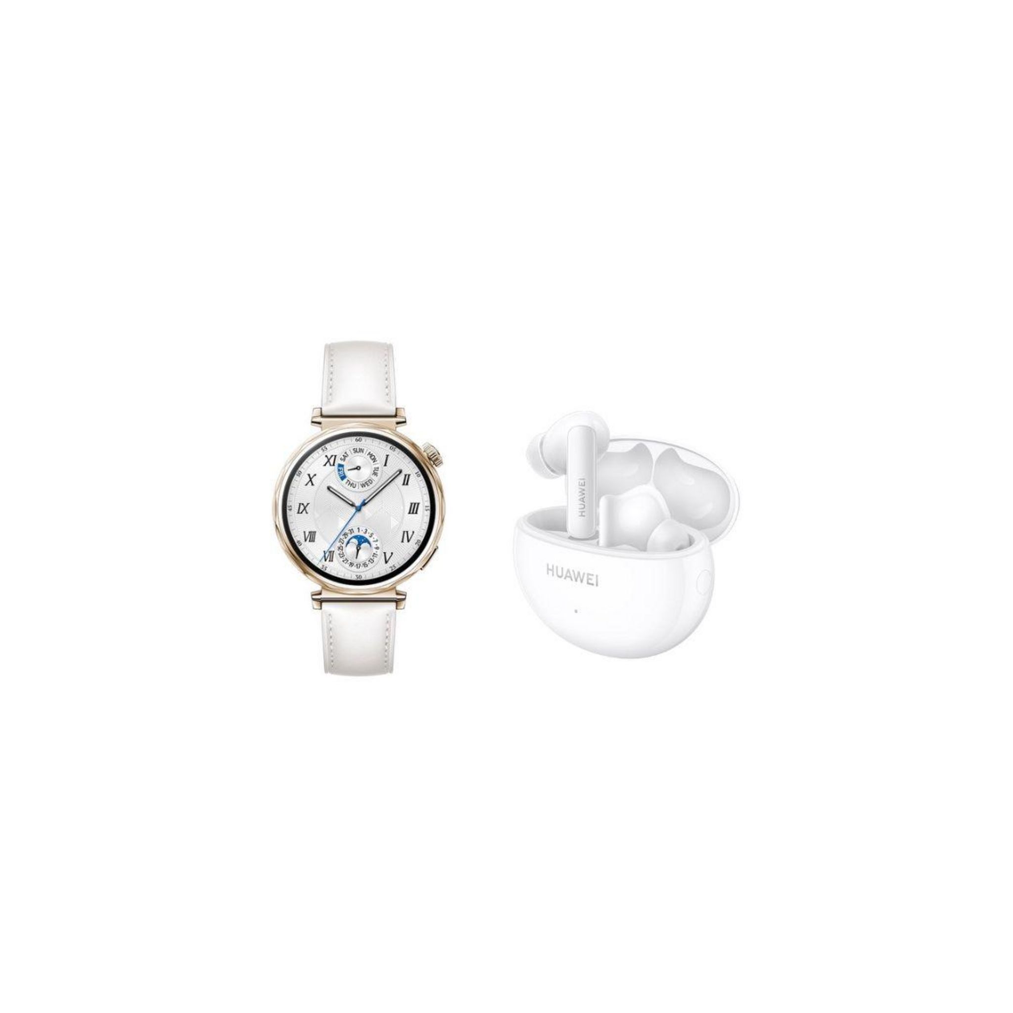 HUAWEI Montre connectée Pack Watch GT5 41mm Blanc + Buds Blancs
