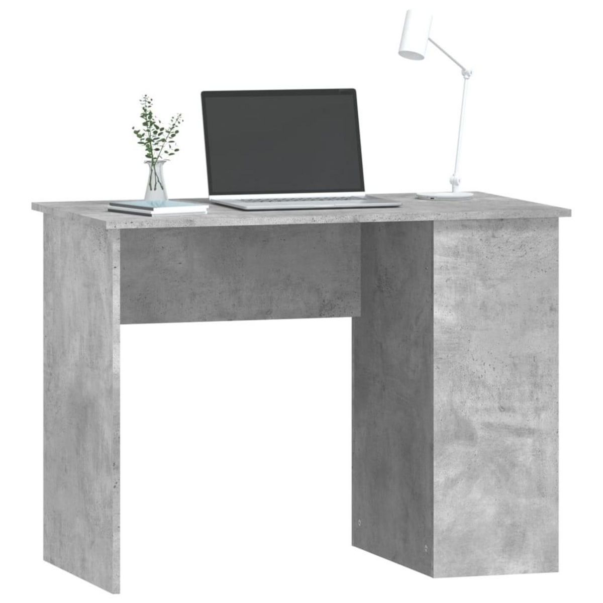 VIDAXL Bureau Gris beton 100x55x75 cm Bois d'ingenierie