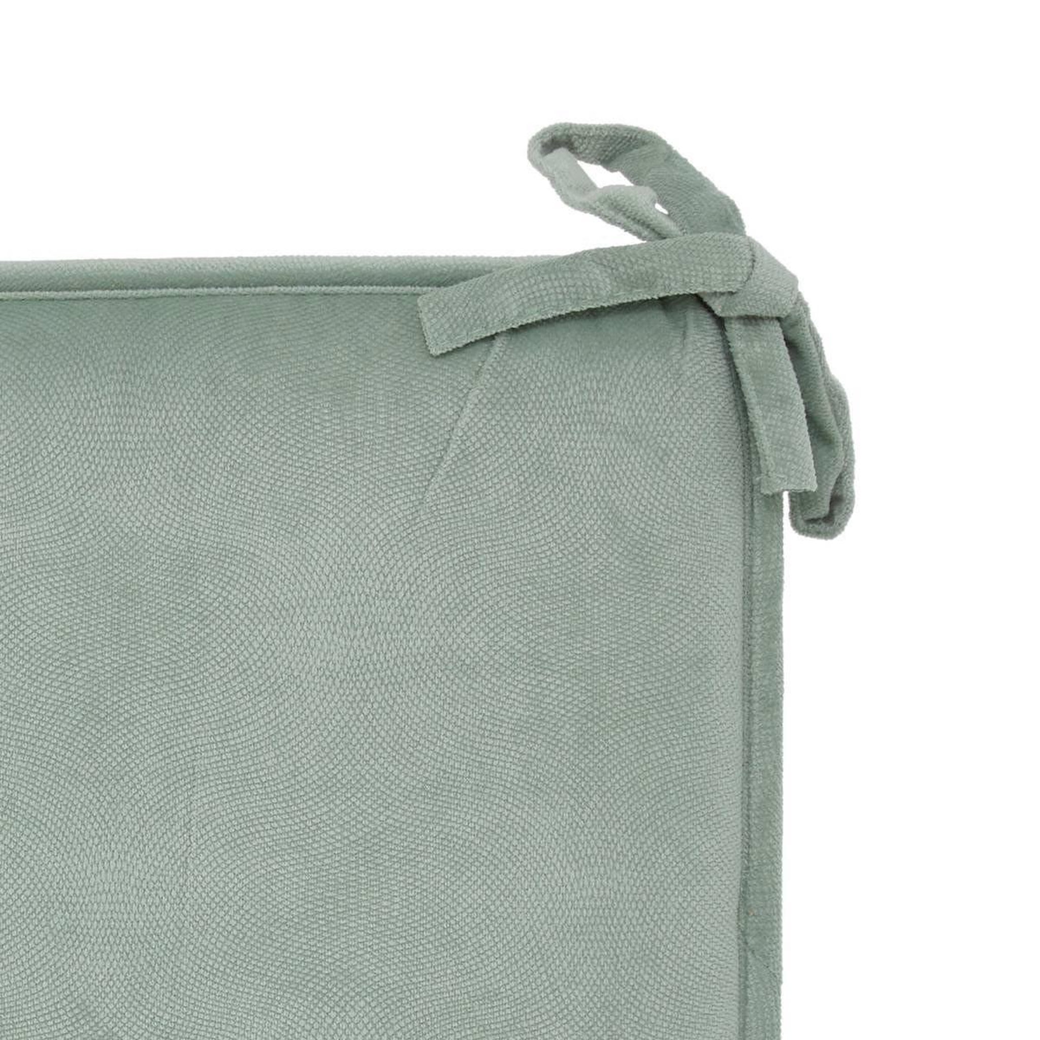 Voir la diapositive 2 : ATMOSPHERA Galette de chaise uni  lilou  38x38cm vert céladon