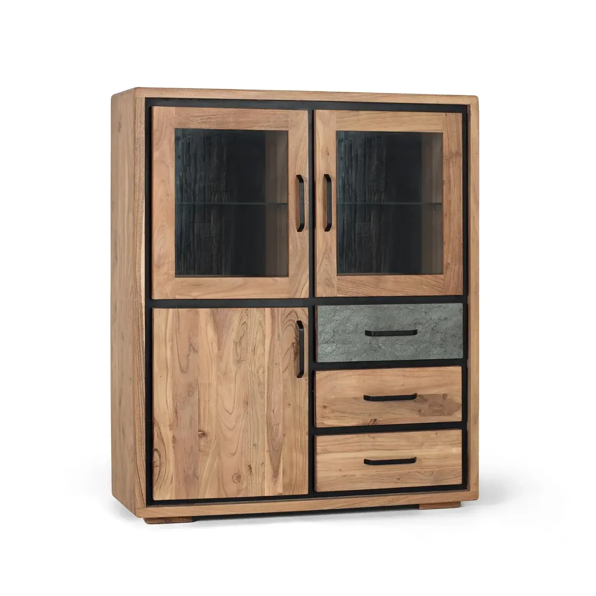 Voir la diapositive 2 : GINER Y COLOMER SL Buffet en bois d'acacia 110cm style industriel moderne