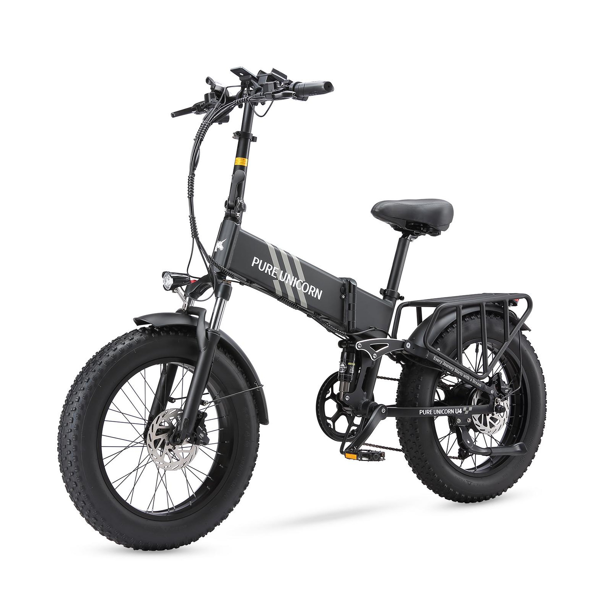 Voir la diapositive 3 : PURE UNICORN Vélo électrique pliable PURE UNICORN U4, Fat Bike, noir