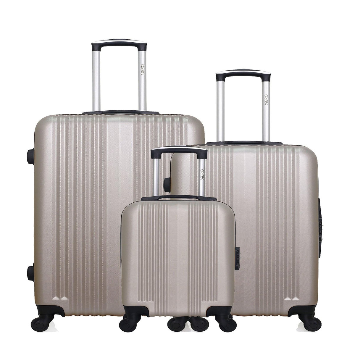 HERO HERO - Lot de 3 - Valise Grand format, valise weekend et valise cabine XXS LIPARI