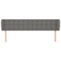 Voir la diapositive 3 : VIDAXL Tete de lit avec oreilles Gris fonce 163x16x78/88 cm Tissu