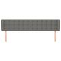 Voir la diapositive 3 : VIDAXL Tete de lit avec oreilles Gris fonce 163x16x78/88 cm Tissu