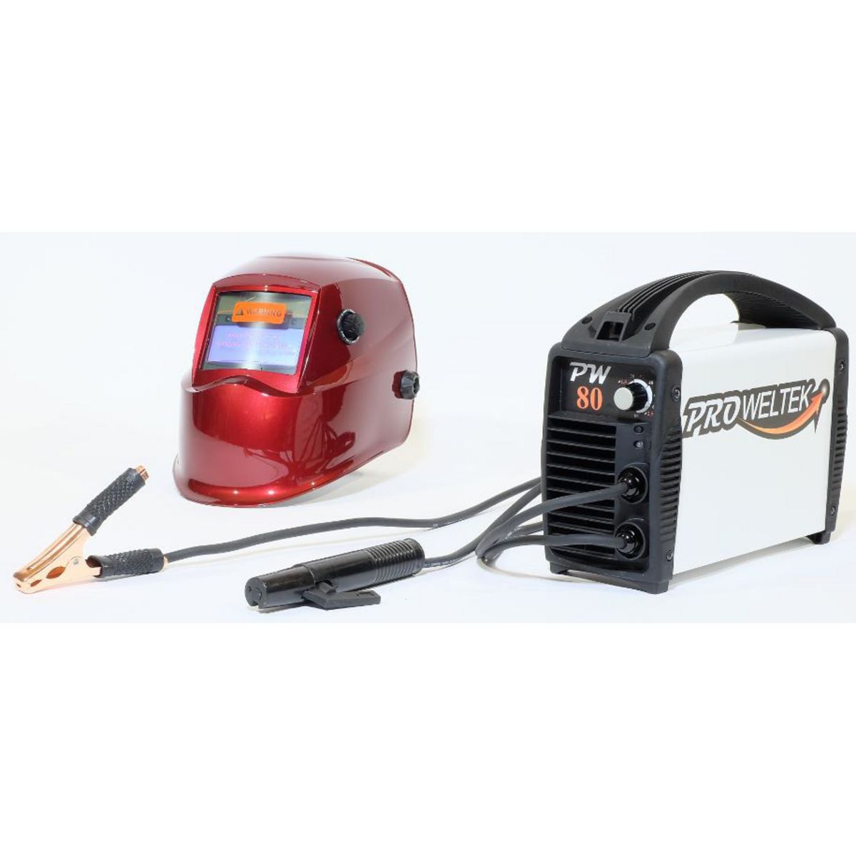 Proweltek Poste à souder à l'arc Inverter PW 80 + masque soudure LCD