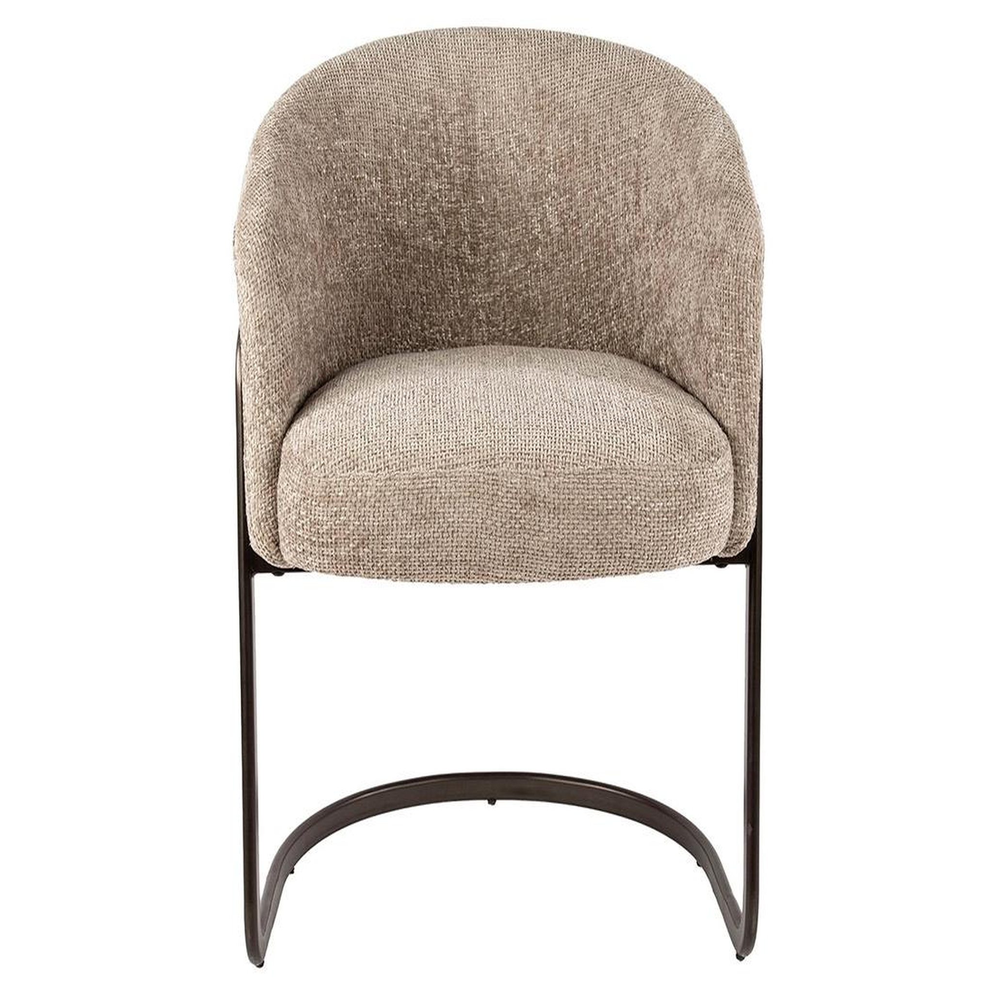 Voir la diapositive 5 : BEST MOBILIER Teo - lot de 2 chaises - pieds en métal - en tissu texturé