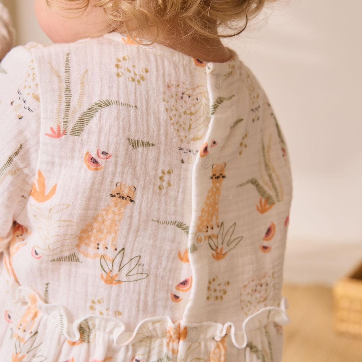 Petit Béguin Robe bébé en gaze de coton Sierra