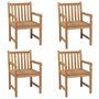 Voir la diapositive 2 : VIDAXL Chaises de jardin lot de 4 avec coussins anthracite Teck solide