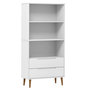 Voir la diapositive 2 : VIDAXL Bibliotheque MOLDE Blanc 85x35x170,5 cm Bois massif de pin