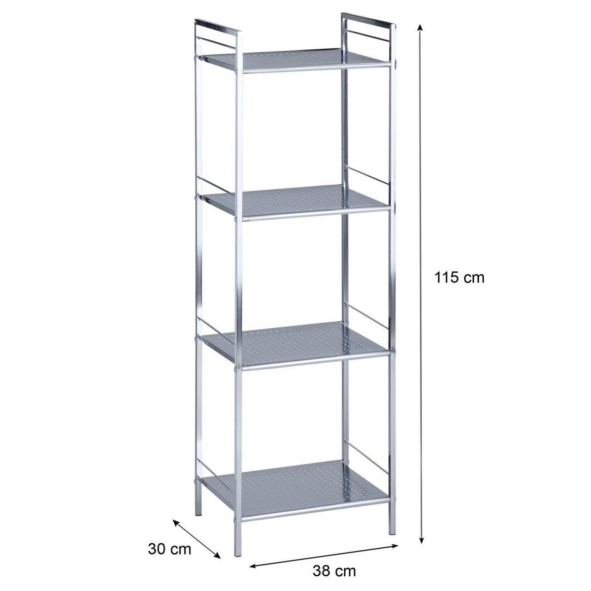 IDIMEX Etagère de salle de bain MATIS, en métal chromé