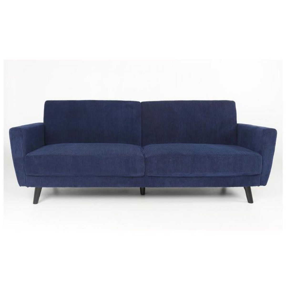 Paris Prix Canapé Convertible en Velours  Garry  220cm Bleu