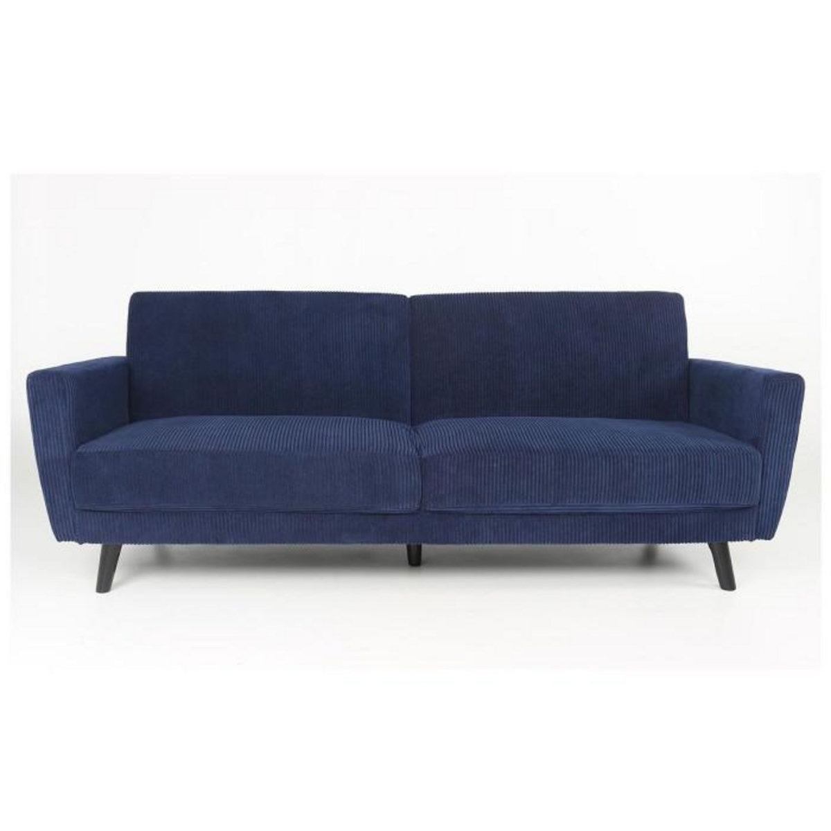 Paris Prix Canapé Convertible en Velours  Garry  220cm Bleu