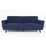 Voir la diapositive 3 : Paris Prix Canapé Convertible en Velours  Garry  220cm Bleu