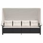 Voir la diapositive 5 : VIDAXL Chaise longue avec auvent et coussins noir resine tressee
