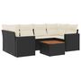 Voir la diapositive 2 : VIDAXL Salon de jardin 7 pcs avec coussins noir resine tressee