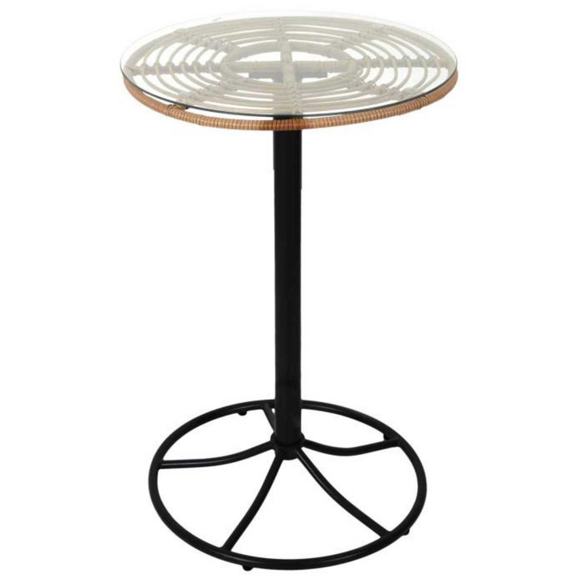 Paris Prix Table de Jardin Haute  Surabaya  100cm Noir