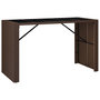 Voir la diapositive 2 : VIDAXL Table de bar et dessus en verre marron 185x80x110 cm poly rotin