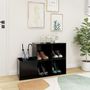 Voir la diapositive 3 : VIDAXL Armoire a chaussures d'entree noir bois d'ingenierie