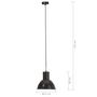 Voir la diapositive 6 : VIDAXL Lampe suspendue 25 W Noir Rond 28,5 cm E27