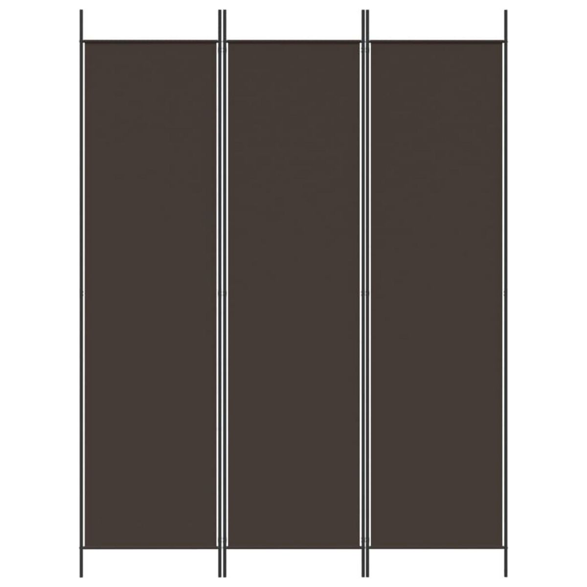VIDAXL Cloison de separation 3 panneaux Marron 150x200 cm Tissu