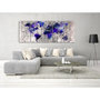 Voir la diapositive 2 : Paris Prix Tableau 5 Panneaux  World Map : Ink Blots Narrow