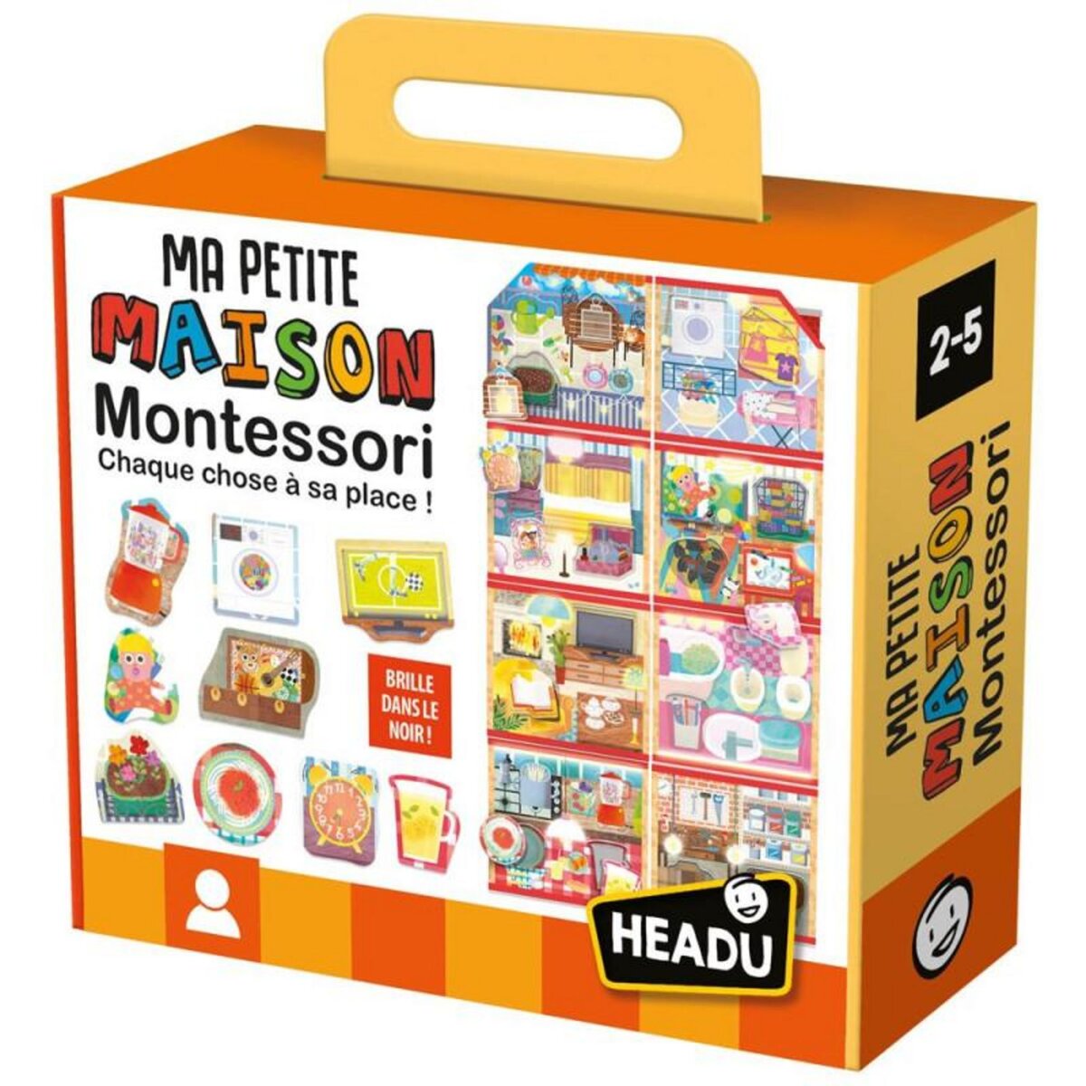 HEADU Mijn kleine Montessori Headu Huis Ontdekkingsspel Artikel bestemd voor de Franse markt (niet verkrijgbaar in het Nederlands)
