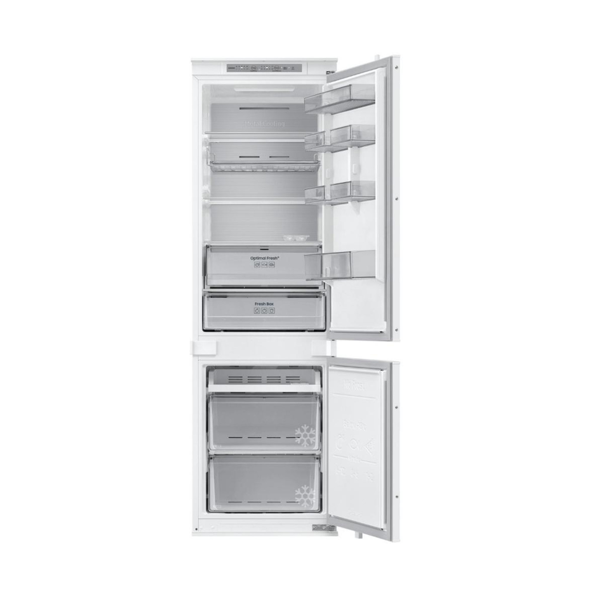 Voir la diapositive 4 : Samsung Réfrigérateur combiné intégrable à glissières 267l - brb80f26ces0