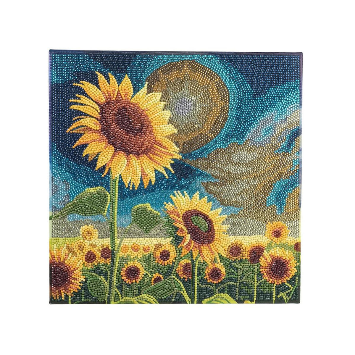 Oz International Kit tableau à diamanter 30x30cm Champs de tournesol