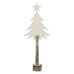 Paris Prix Sapin de Noël sur Tronc  Étoile  60cm Blanc Cassé