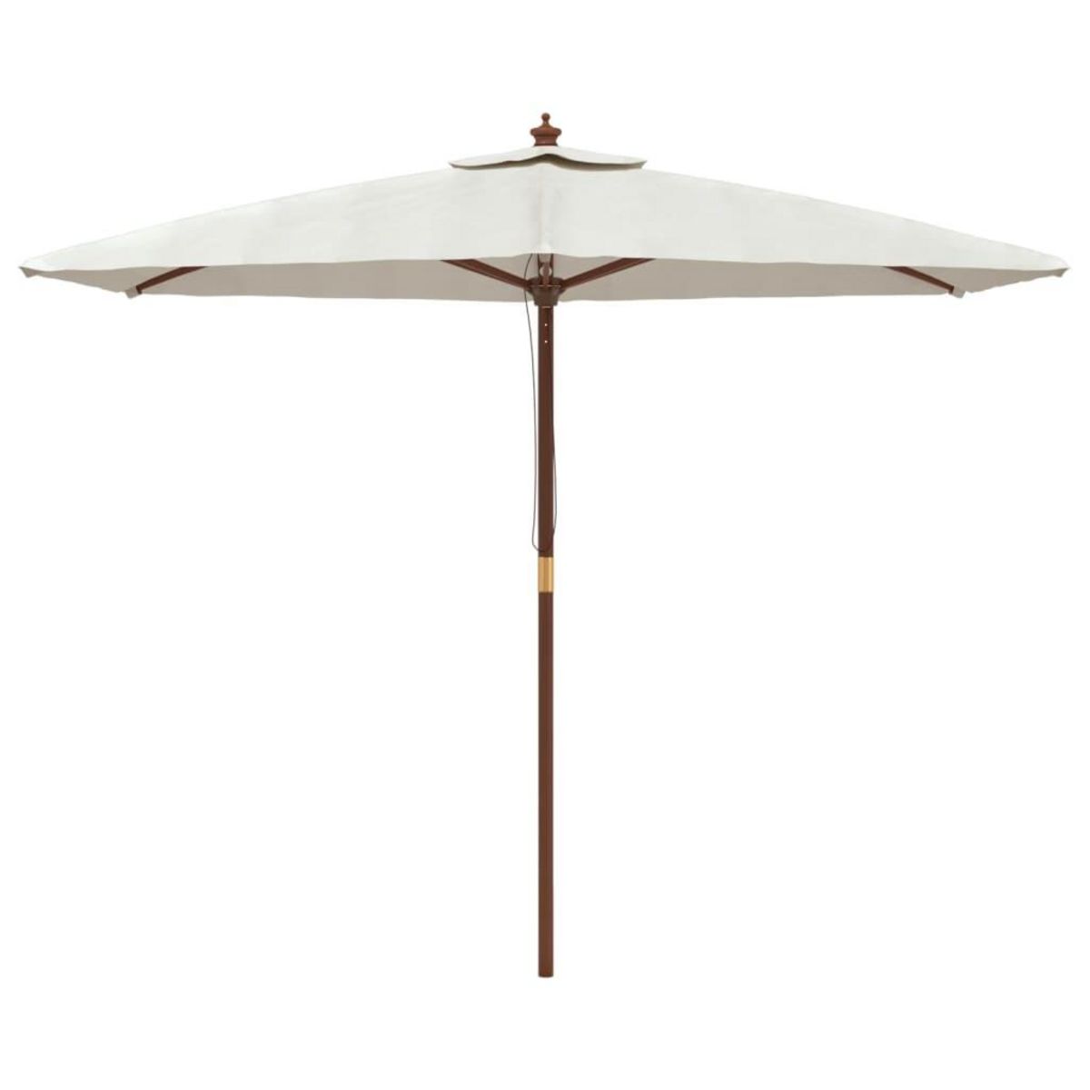 VIDAXL Parasol de jardin avec mat en bois sable 299x240 cm