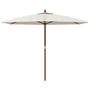 Voir la diapositive 3 : VIDAXL Parasol de jardin avec mat en bois sable 299x240 cm