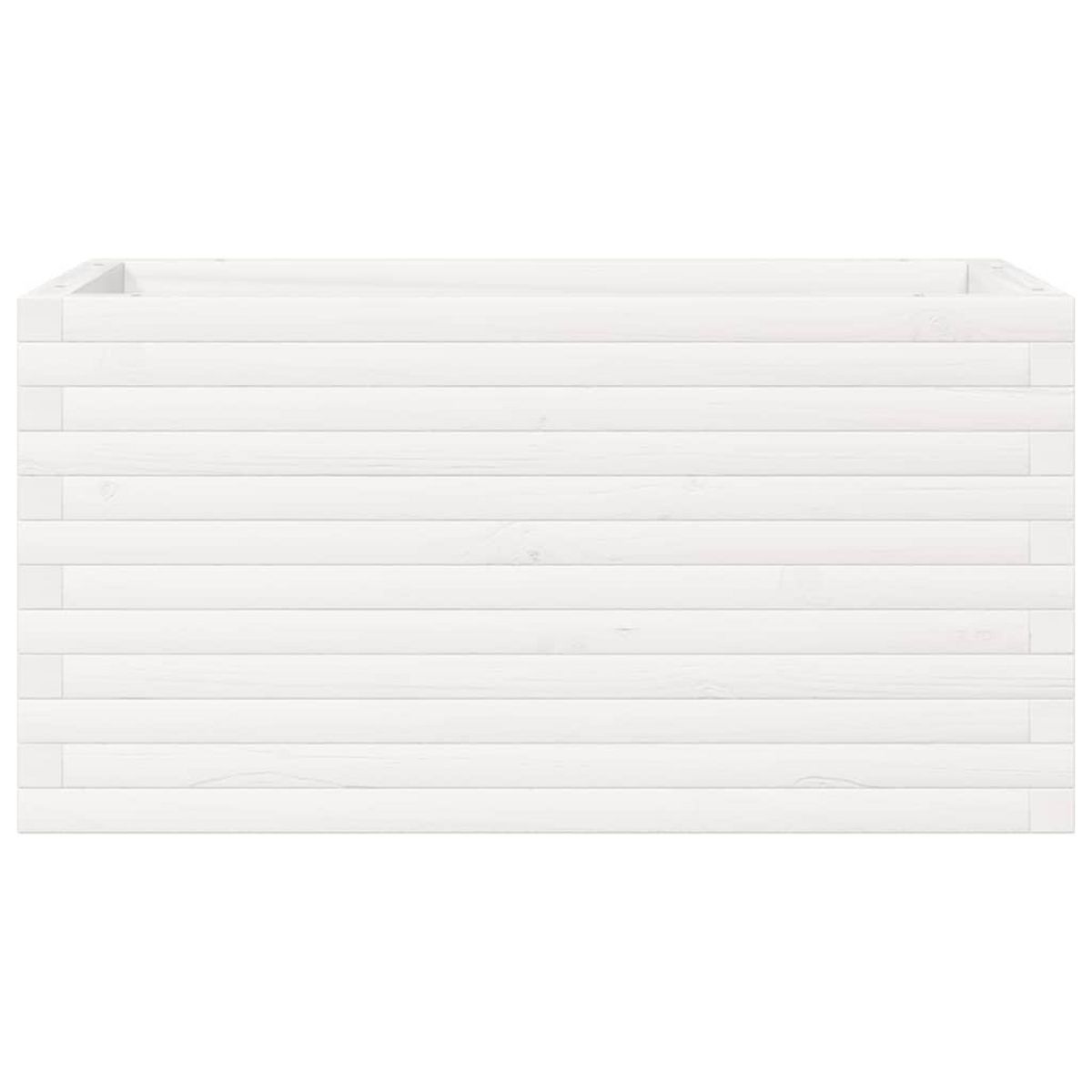 VIDAXL Jardiniere blanc 90x40x45,5 cm bois de pin massif