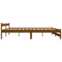 Voir la diapositive 4 : VIDAXL Cadre de lit sans matelas marron miel bois pin massif 200x200cm