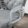 HOMCOM HOMCOM Fauteuil chaise de bureau style contemporain hauteur réglable roulettes pivotant velours 60 x 61 x 95-105 cm gris