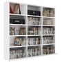 Voir la diapositive 3 : VIDAXL Armoire a CD Blanc 102x23x89,5 cm Bois d'ingenierie