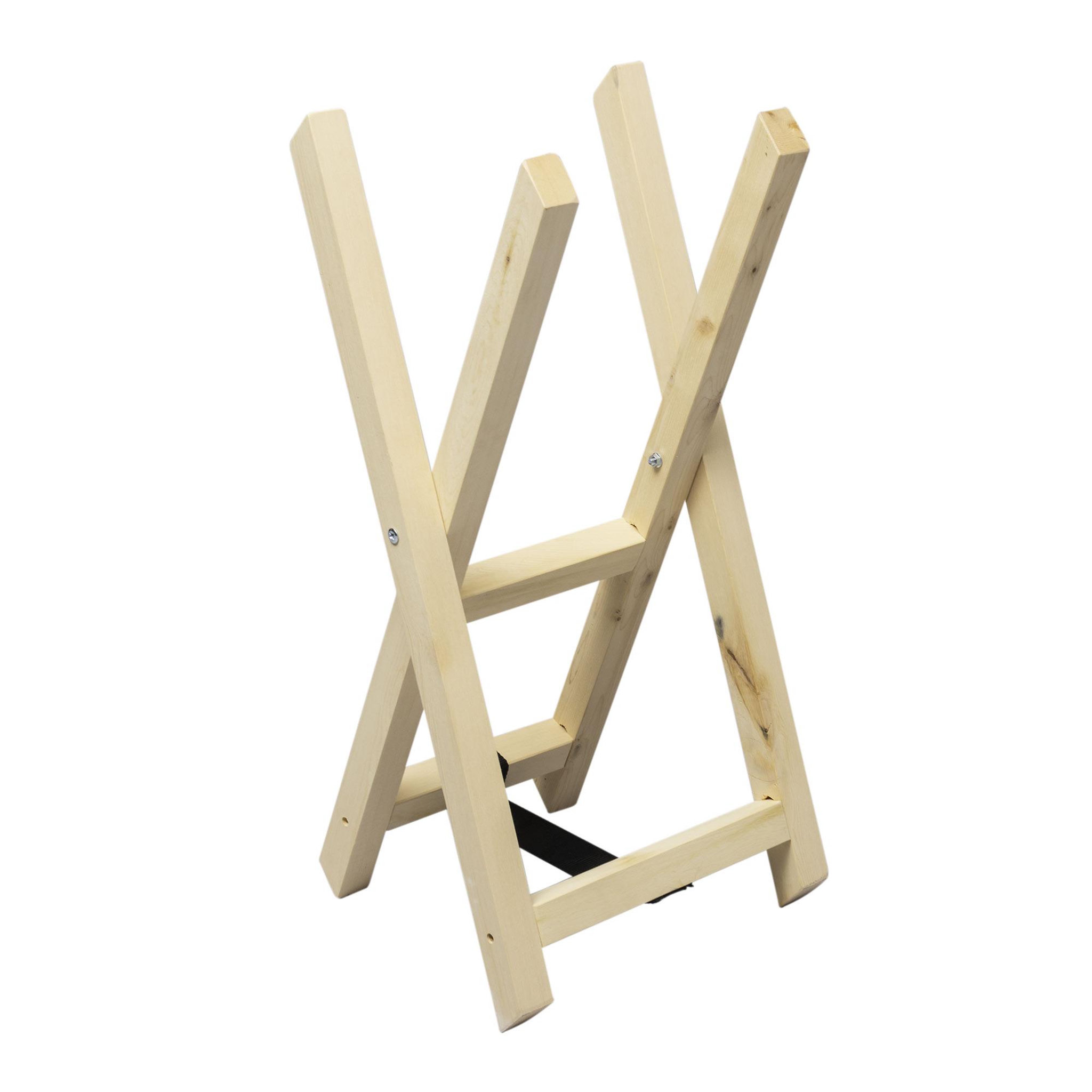 Voir la diapositive 2 : WERKAPRO Chevalet en bois werkapro  à 2 supports pour sciage de bûches