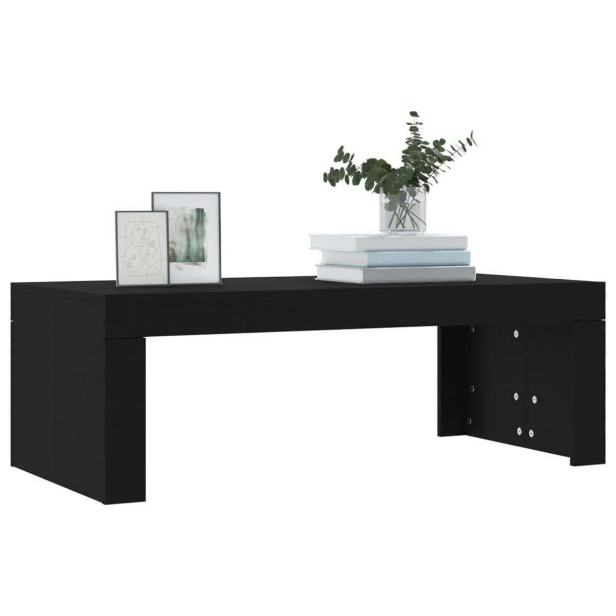 VIDAXL Table basse noir 102x50x36 cm bois d'ingenierie
