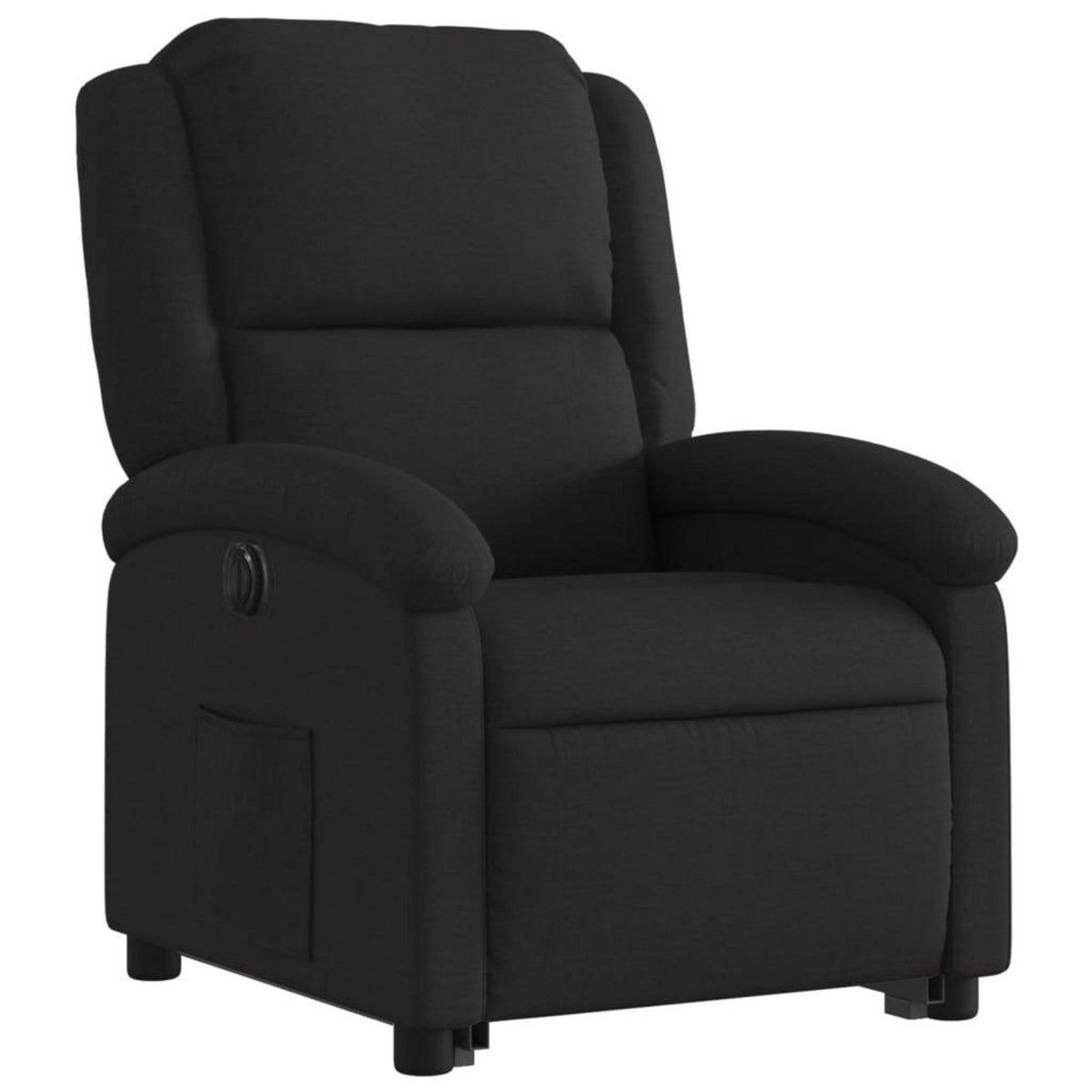 VIDAXL Fauteuil inclinable electrique noir tissu