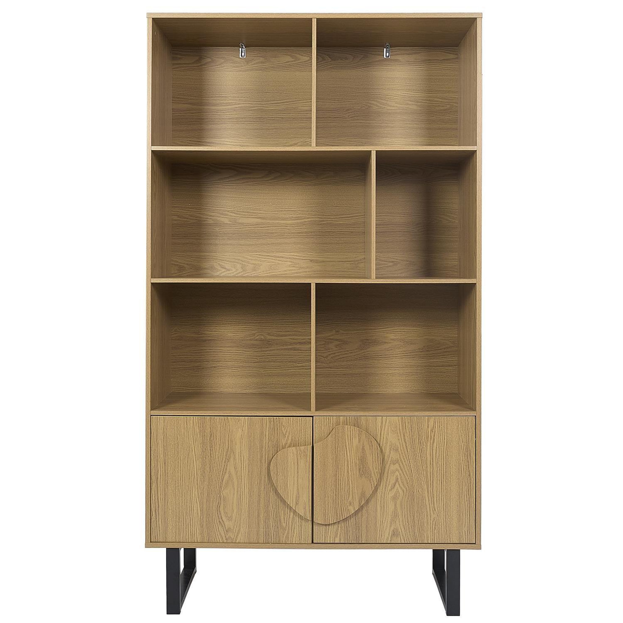 The Home Deco Factory Bibliothèque 2 portes en bois calypso - marron
