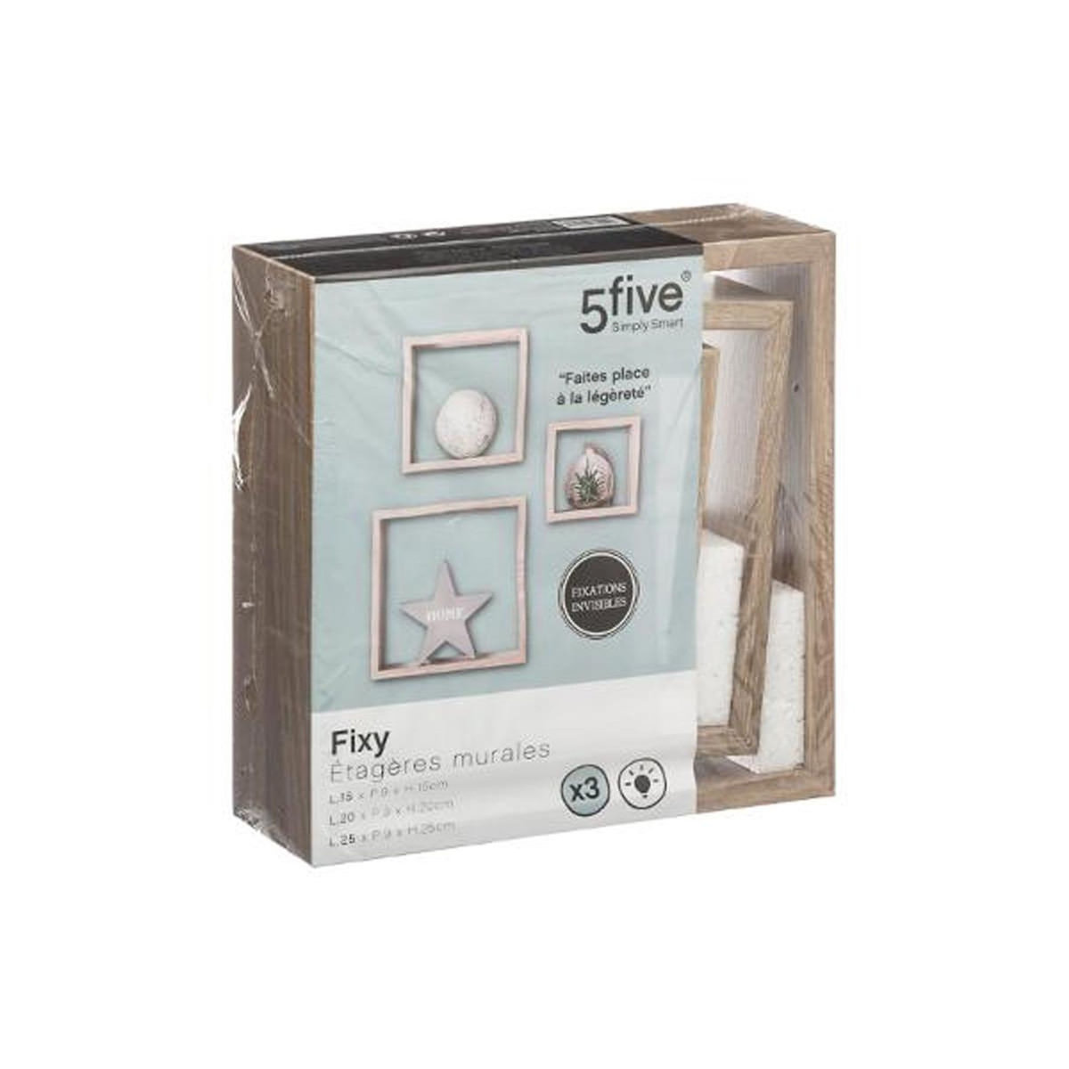 ATMOSPHERA 3 Etagères murales design cube Fixy