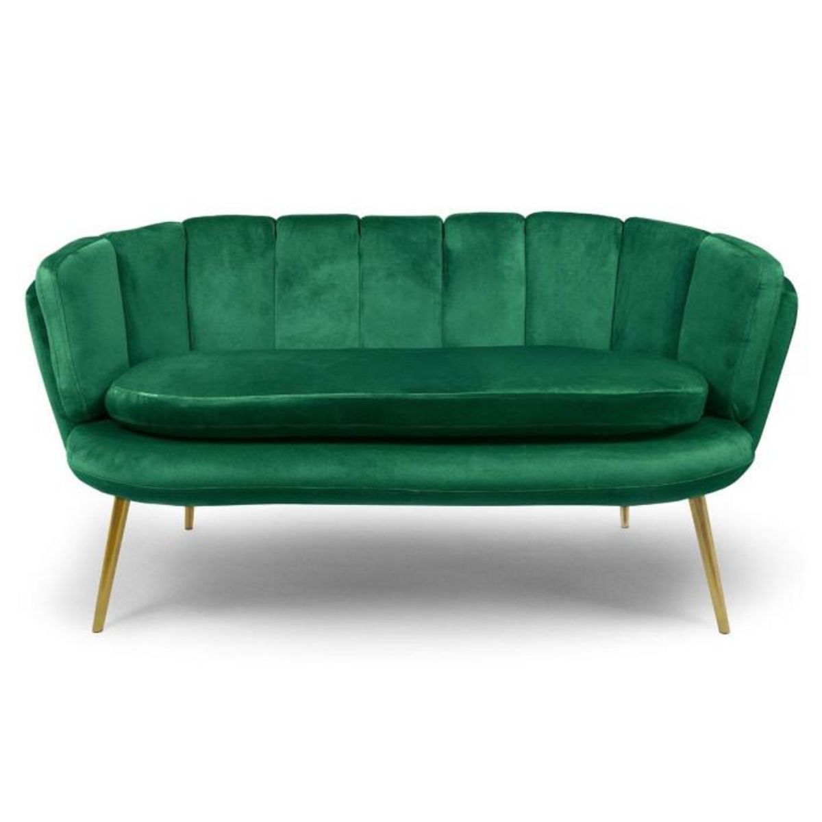 Paris Prix Canapé 2 Places en Velours  Dabren  138cm Vert