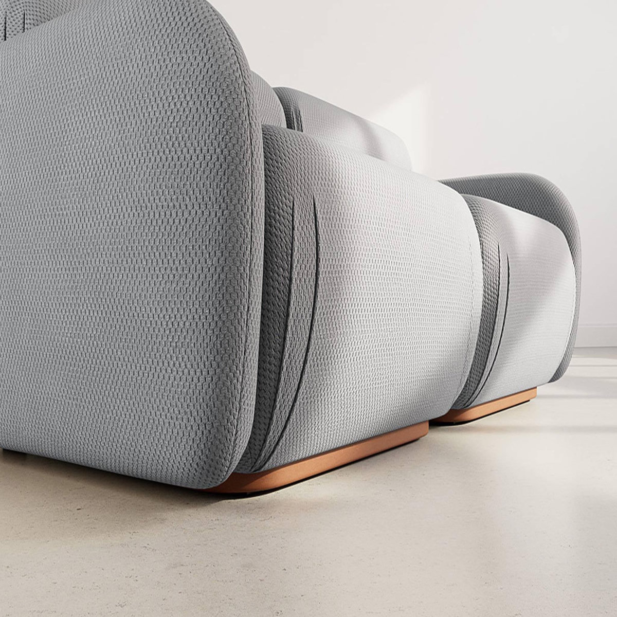 LISA DESIGN Penelope - canapé droit modulable 2 places en velours texturé